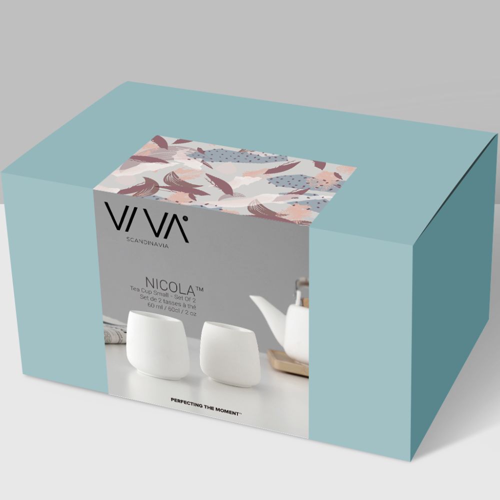 Teebecher NICOLA, 2er-Set, 80 ml, weiß, Viva Scandinavia