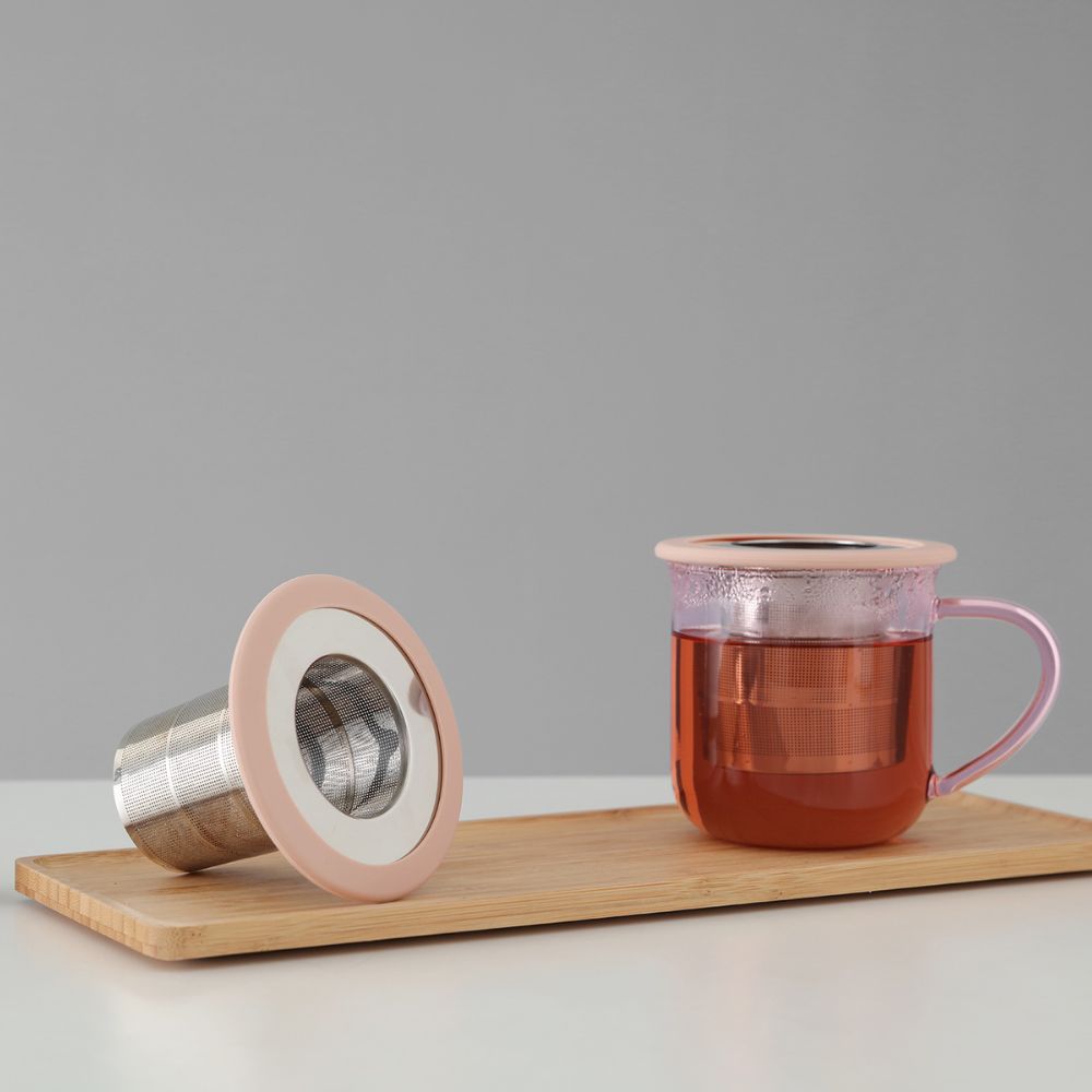 Teesieb INFUSION, zusammenfaltbar, rosa, Viva Scandinavia