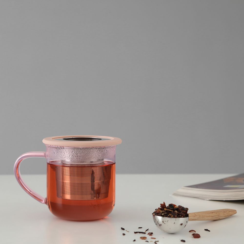 Teesieb INFUSION, zusammenfaltbar, rosa, Viva Scandinavia