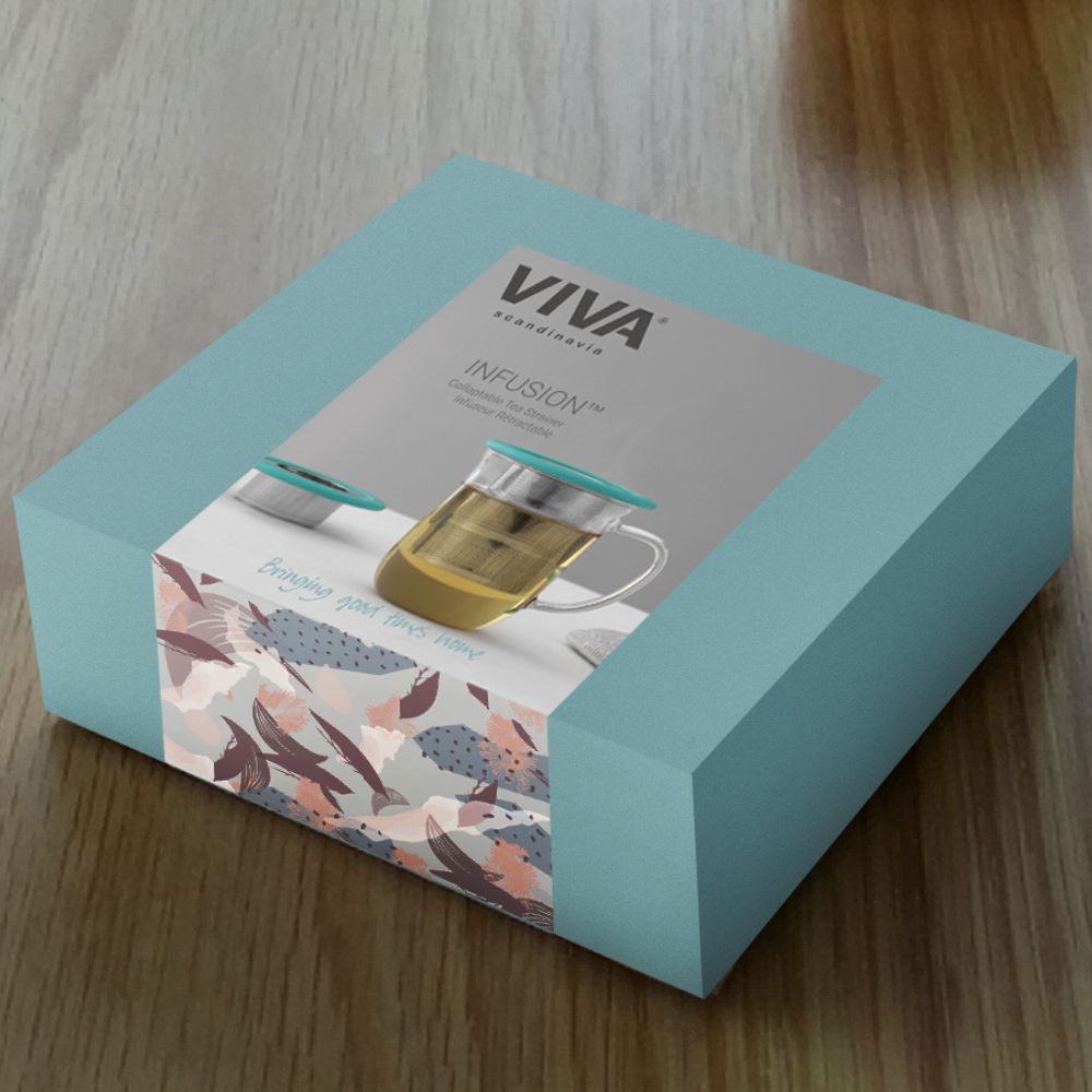 Teesieb INFUSION, zusammenfaltbar, blau, Viva Scandinavia