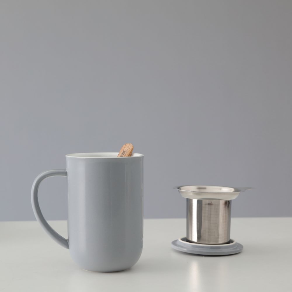 Teetasse mit Sieb MINIMA 500 ml, hellgrau, Viva Scandinavia