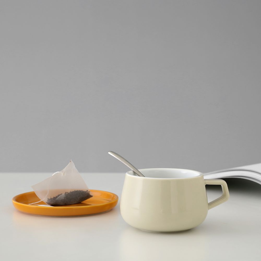 Teetasse mit Untertasse ELLA CLASSIC, 250 ml, gelb, Viva Scandinavia