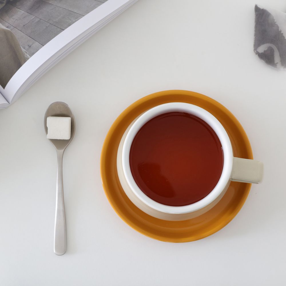 Teetasse mit Untertasse ELLA CLASSIC, 250 ml, gelb, Viva Scandinavia