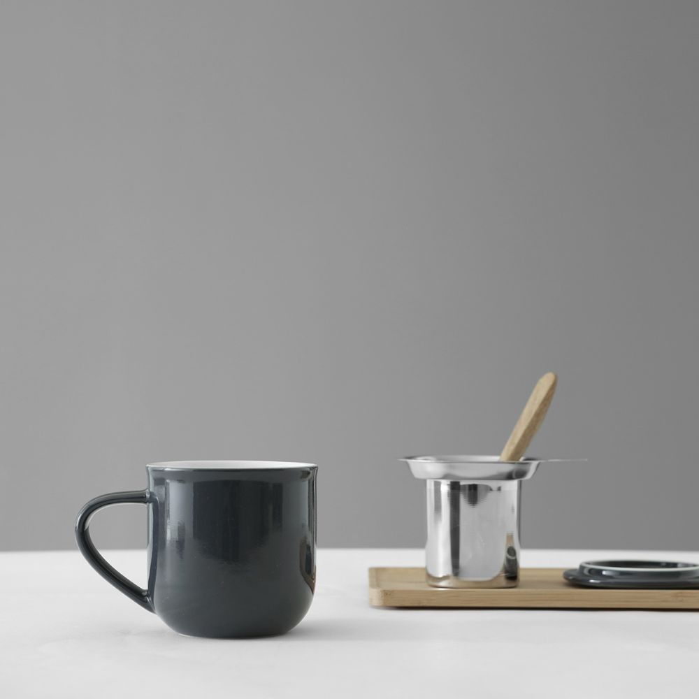 Teetasse mit Sieb MINIMA EVA, 380 ml, schwarz, Viva Scandinavia
