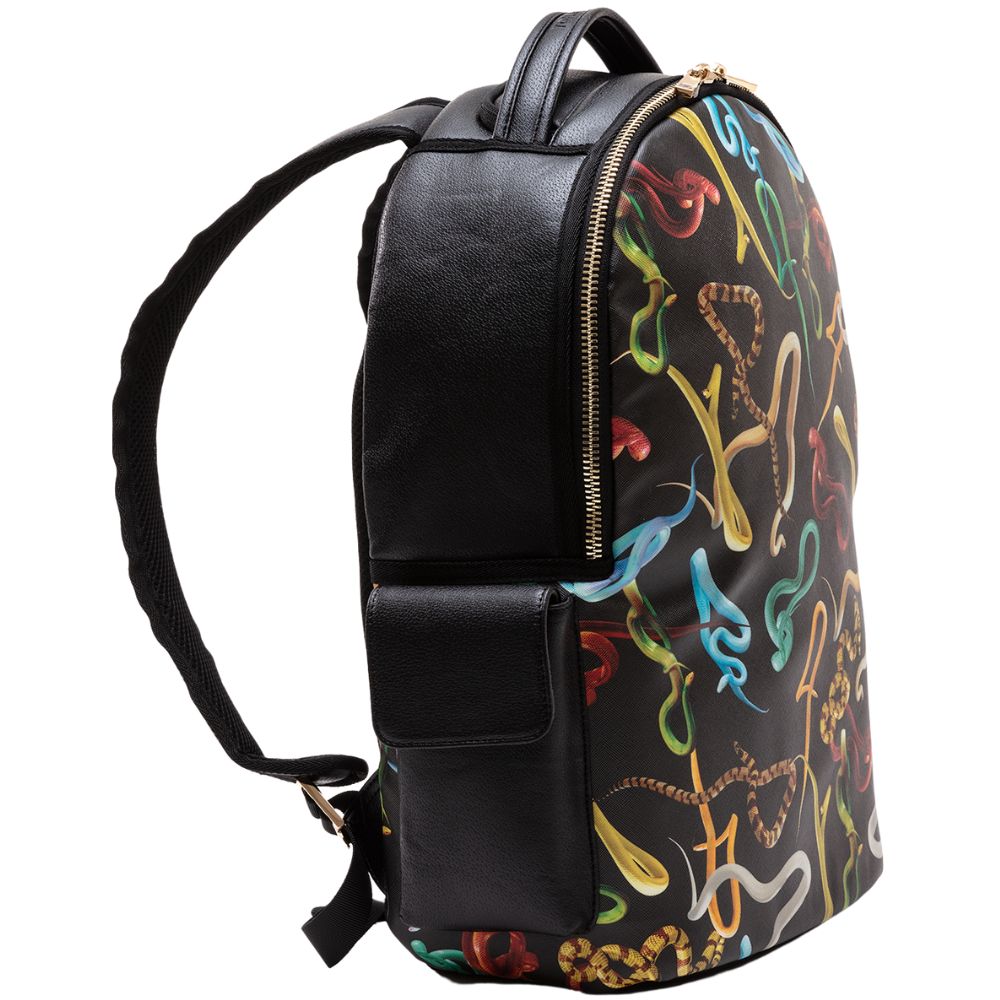 Rucksack TOILETPAPER SNAKES 43 cm, schwarz, Seletti