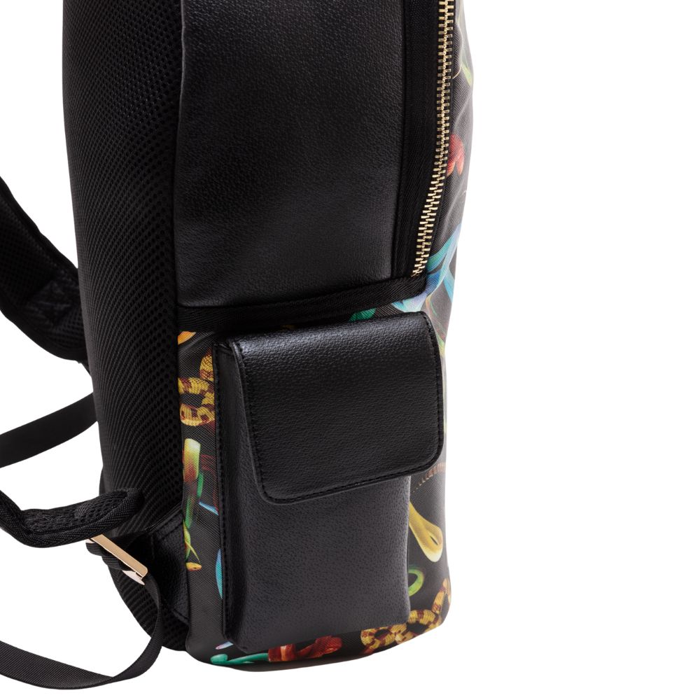 Rucksack TOILETPAPER SNAKES 43 cm, schwarz, Seletti