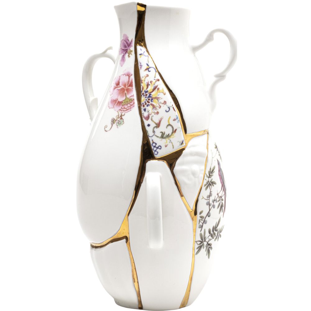 Vase KINTSUGI 32 cm, weiß, Seletti