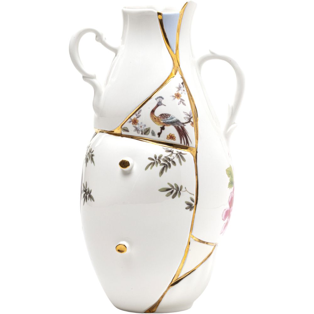 Vase KINTSUGI 32 cm, weiß, Seletti