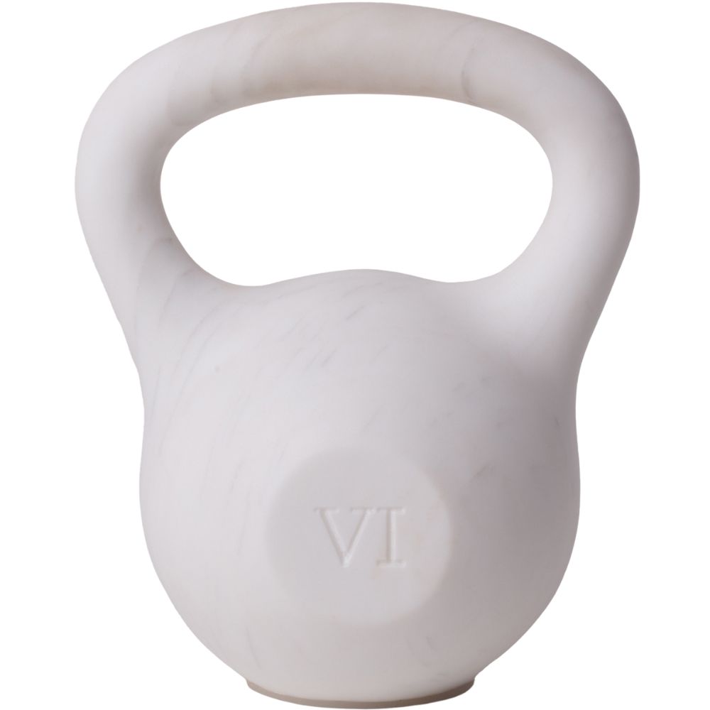Kettlebell LVDIS 6 kg, weiß, Marmor Seletti