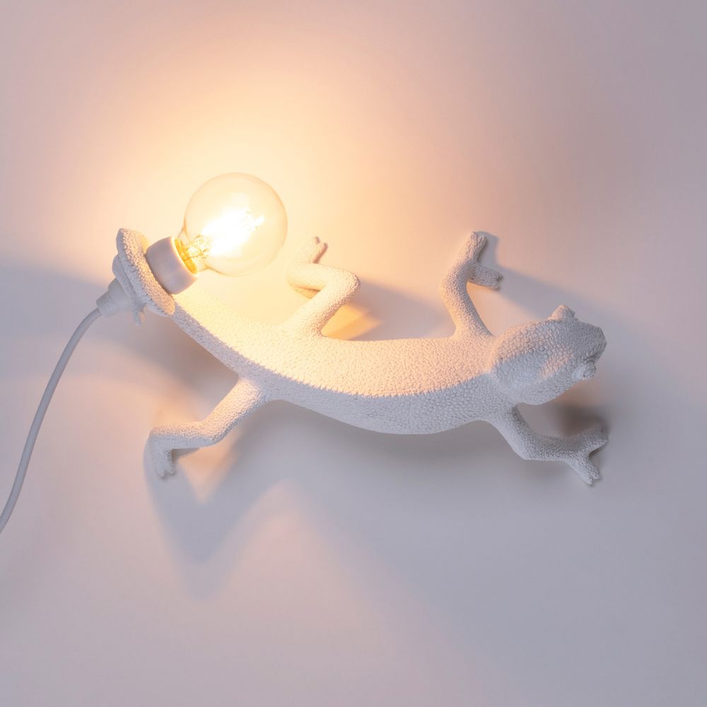 Tischlampe CHAMELEON GOING DOWN 21 cm, weiß, USB-Anschluss, Seletti