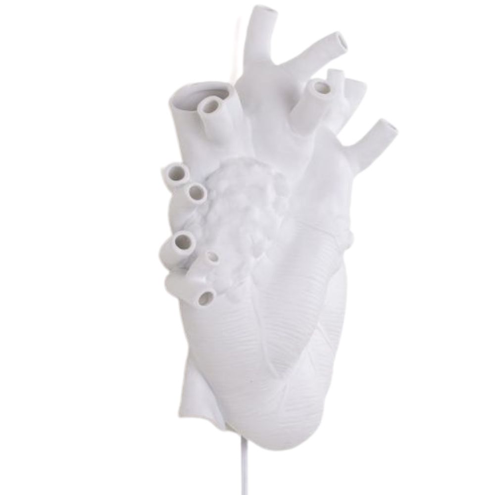 Wandlampe HEART 32 cm, weiß, Seletti