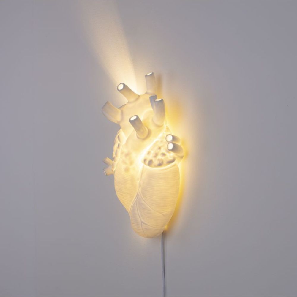 Wandlampe HEART 32 cm, weiß, Seletti