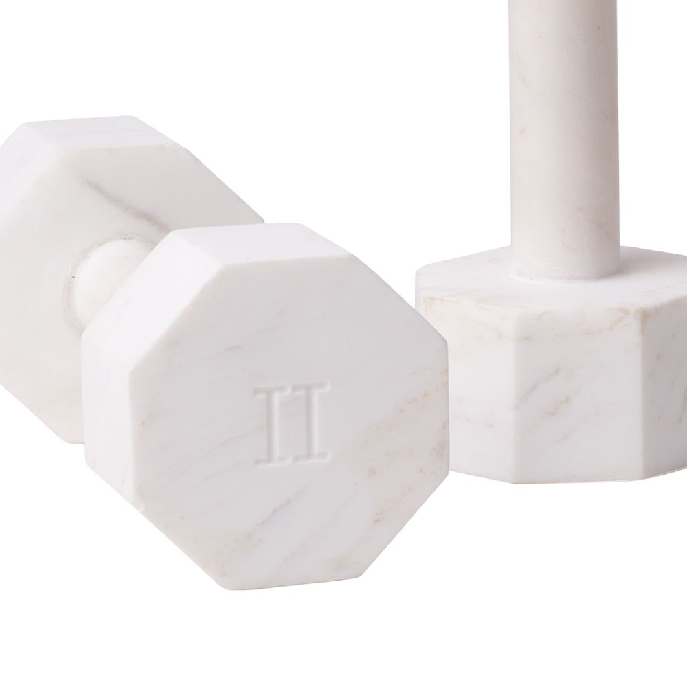 Hantel LVDIS 2 Stück, 2 kg, weiß, Marmor, Seletti