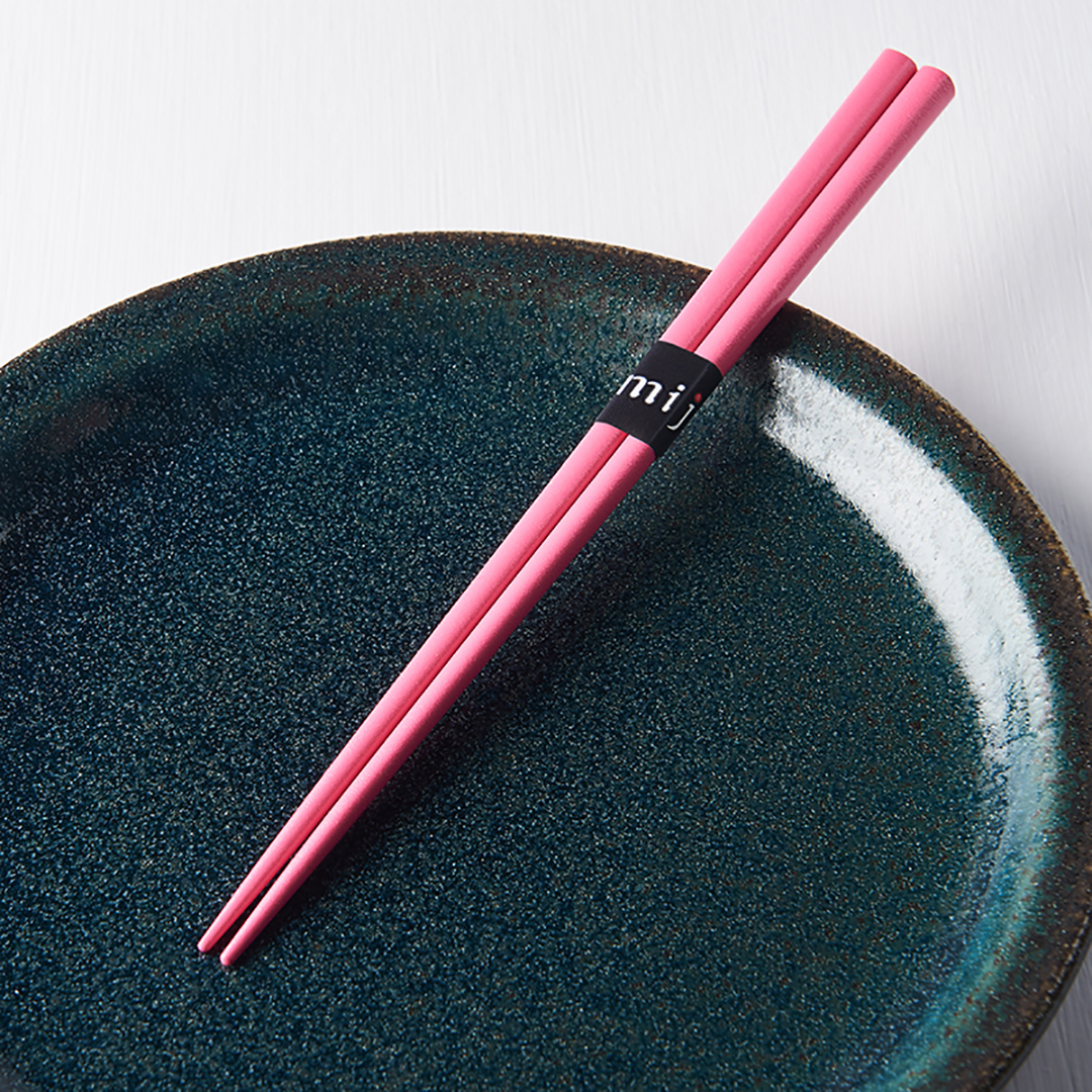 Essstäbchen, lackiert, rosa, MIJ