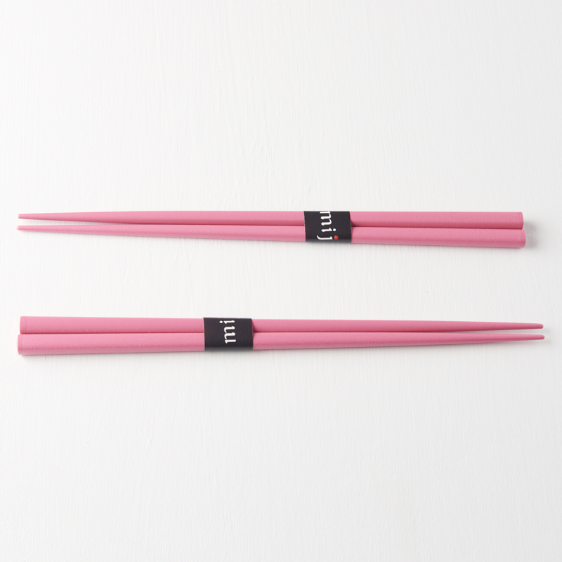 Essstäbchen, lackiert, rosa, MIJ
