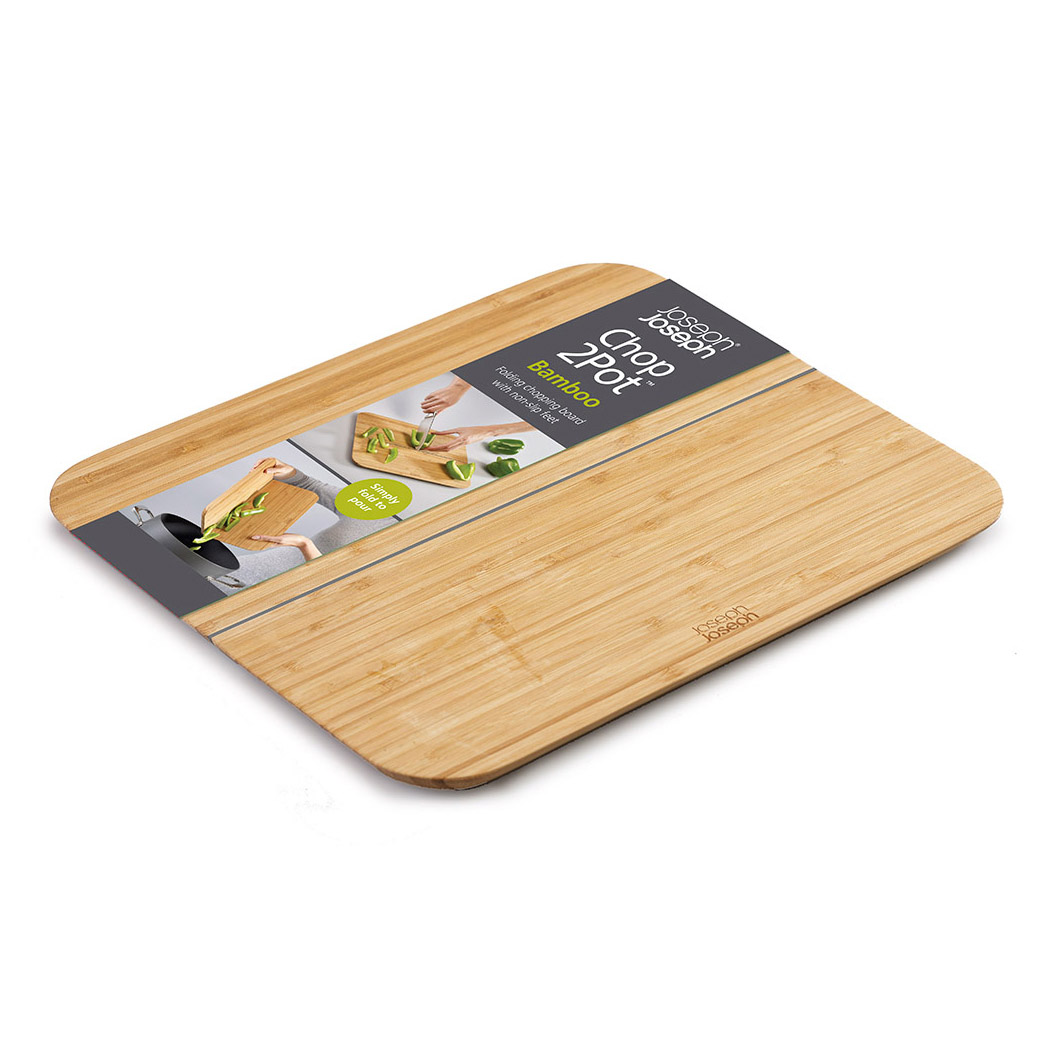Schneidebrett CHOP2POT 33 x 27 cm, faltbar, braun, Bambus, Joseph Joseph
