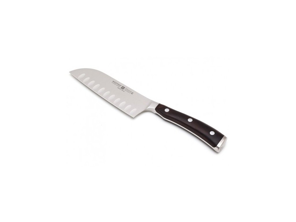 Santoku Messer IKON 14 cm, mit ovalen Rillen, Wüsthof