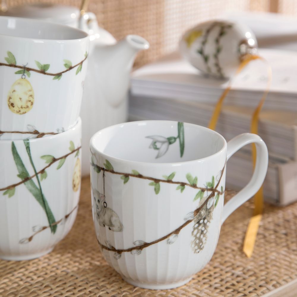 Becher HAMMERSHOI SPRING 330 ml, Ostermotiv, weiß, Kähler