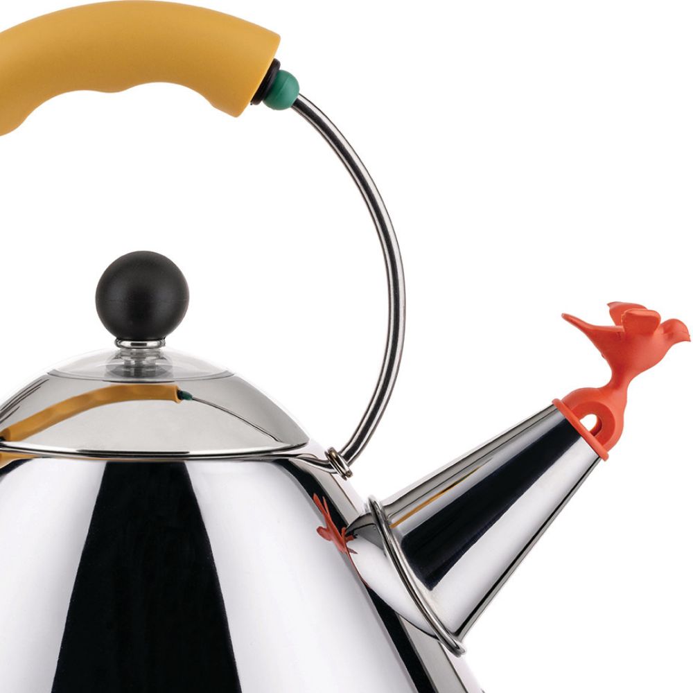 Flötenkessel 9093 1 l, silber / gelb, Alessi