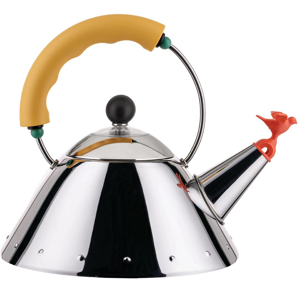 Flötenkessel 9093 1 l, silber / gelb, Alessi