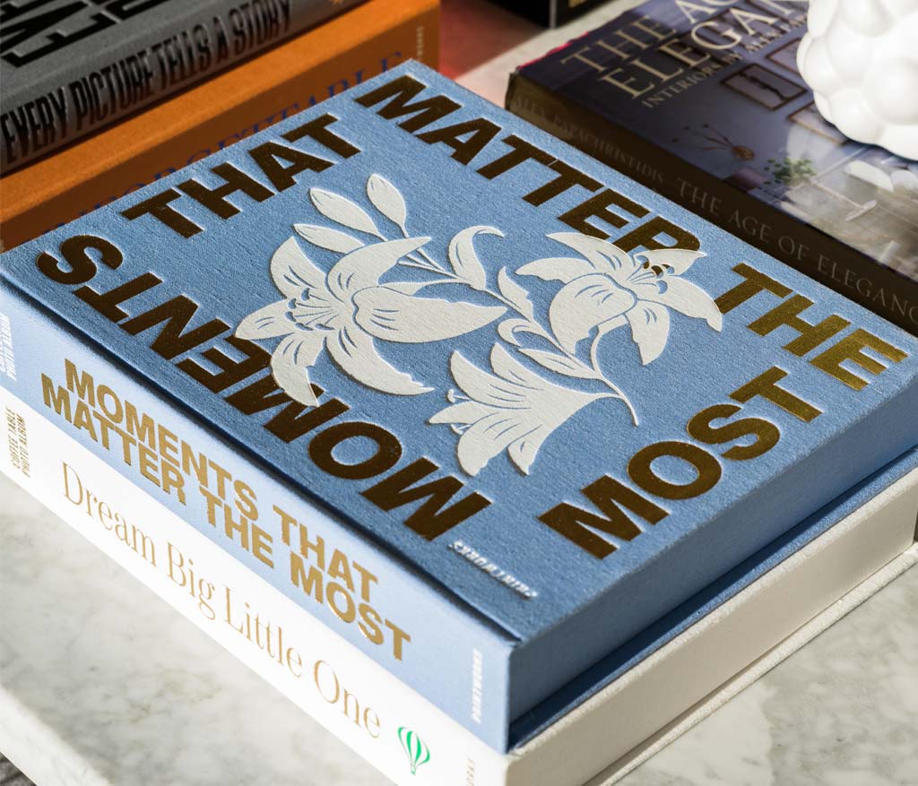 Fotoalbum MOMENTS THAT MATTER THE MOST, blau, Printworks