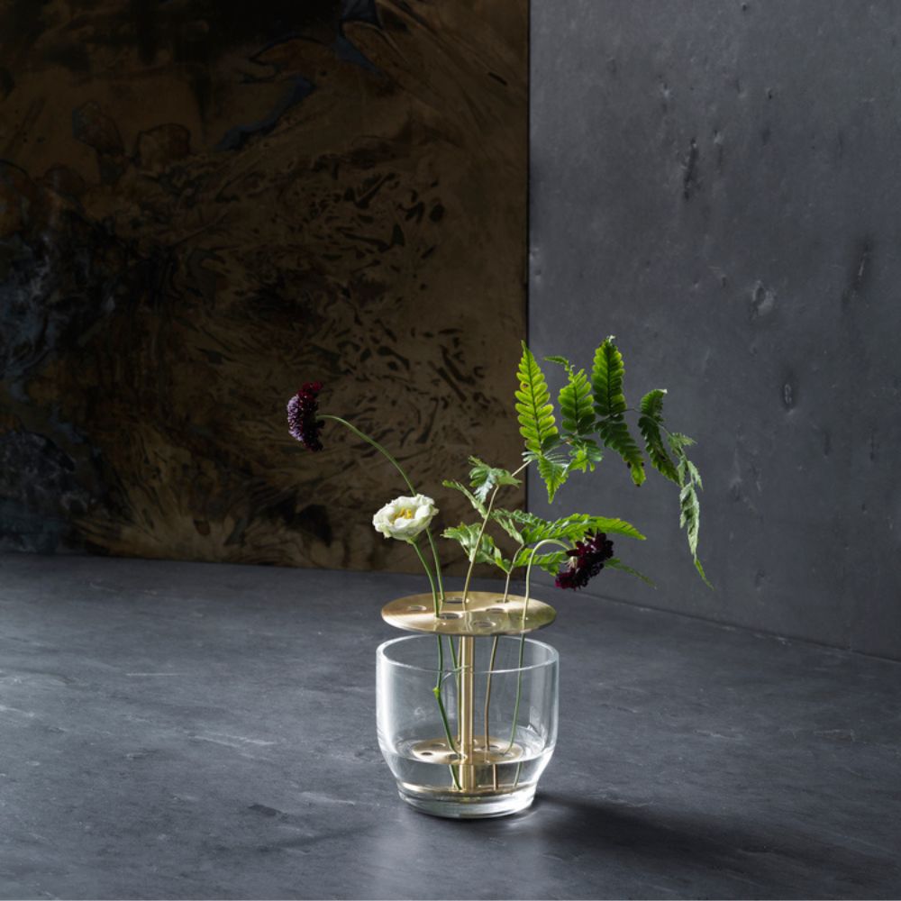 Vase IKEBANA 13 cm, Gold, Glas, Fritz Hansen