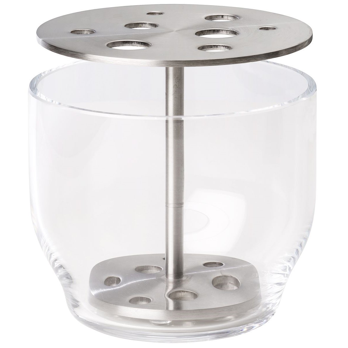 Vase IKEBANA 13 cm, Silber, Glas, Fritz Hansen