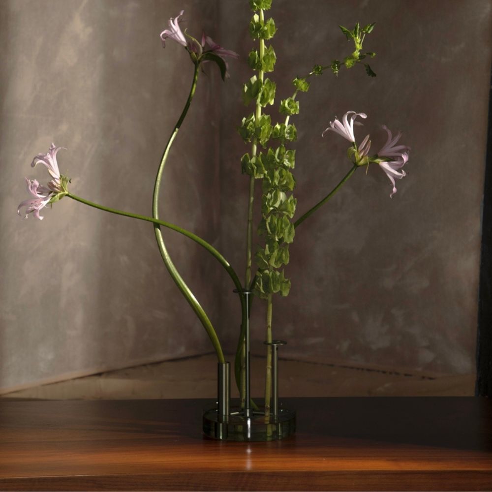 Vase IKERU 24 cm, grün, Glas, Fritz Hansen