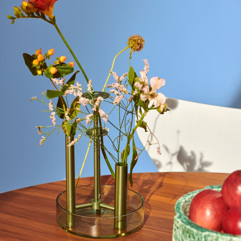 Vase IKERU 24 cm, grün, Glas, Fritz Hansen
