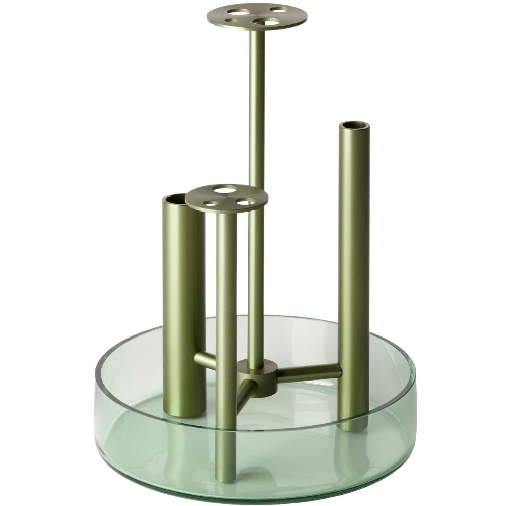 Vase IKERU 24 cm, grün, Glas, Fritz Hansen