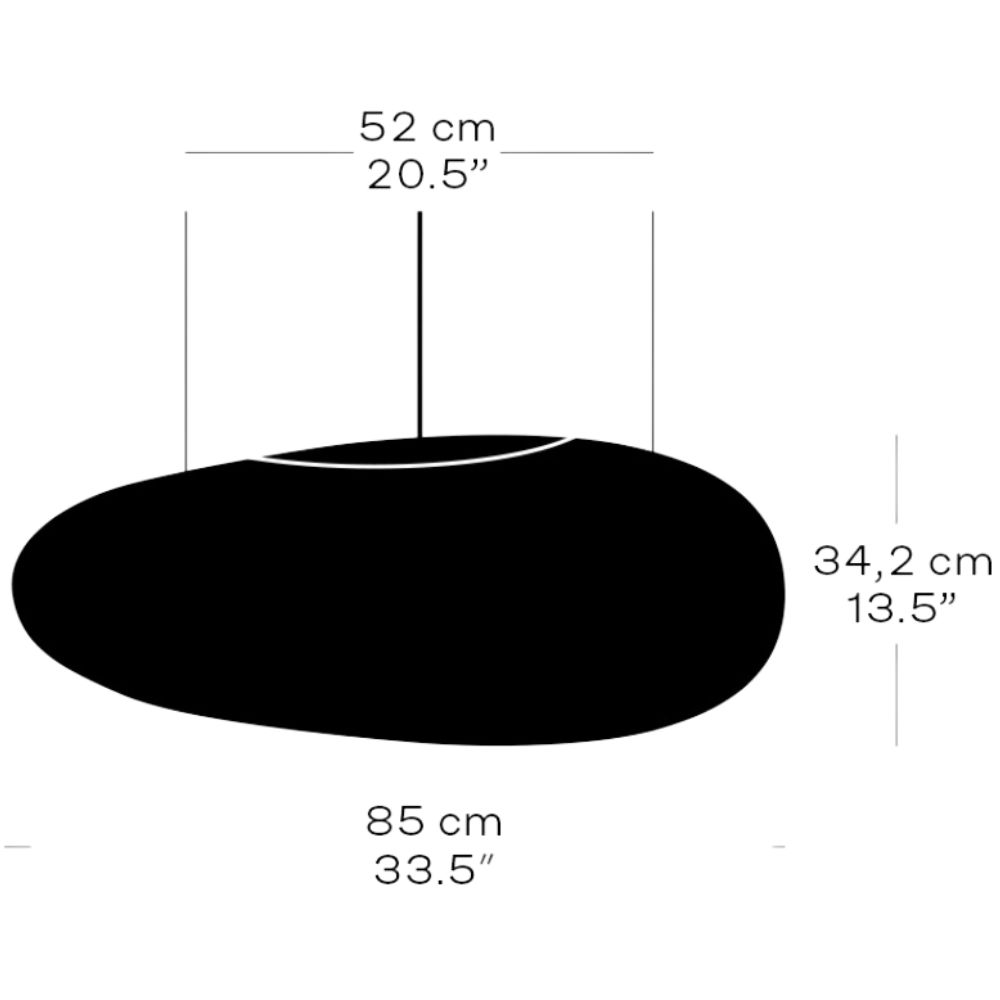 Hängelampe AVION 85 cm, weiß, Fritz Hansen