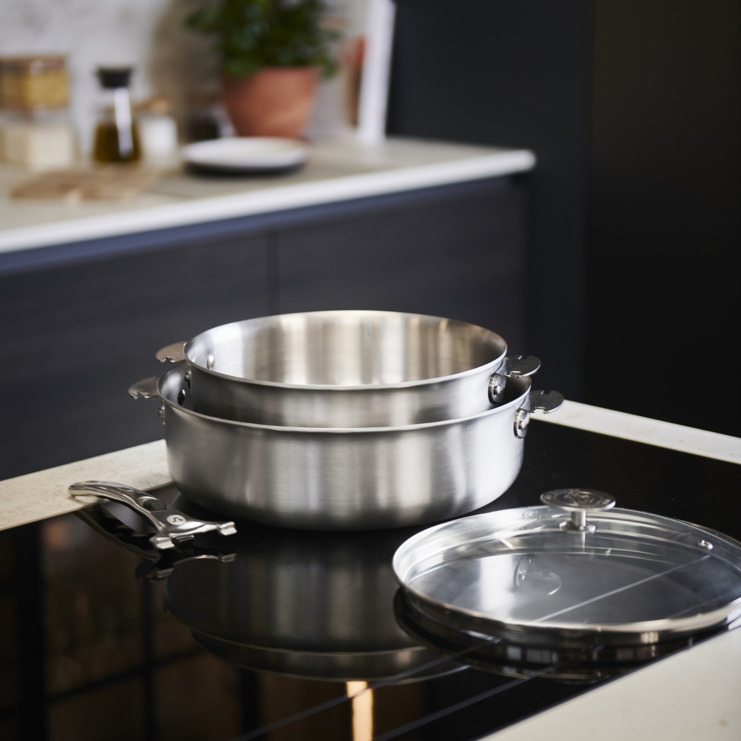 Sauteuse ALCHIMY LOQY 28 cm, silber, Edelstahl, de Buyer