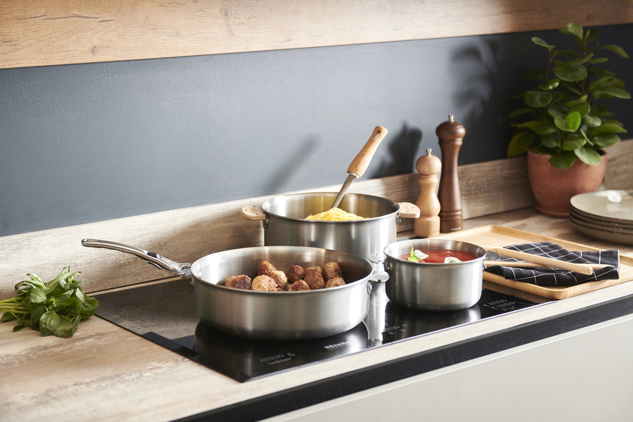 Sauteuse ALCHIMY LOQY 28 cm, silber, Edelstahl, de Buyer
