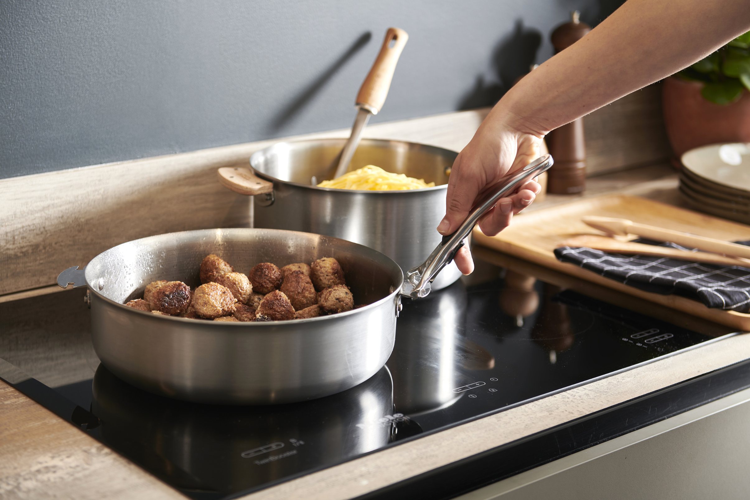 Sauteuse ALCHIMY LOQY 28 cm, silber, Edelstahl, de Buyer