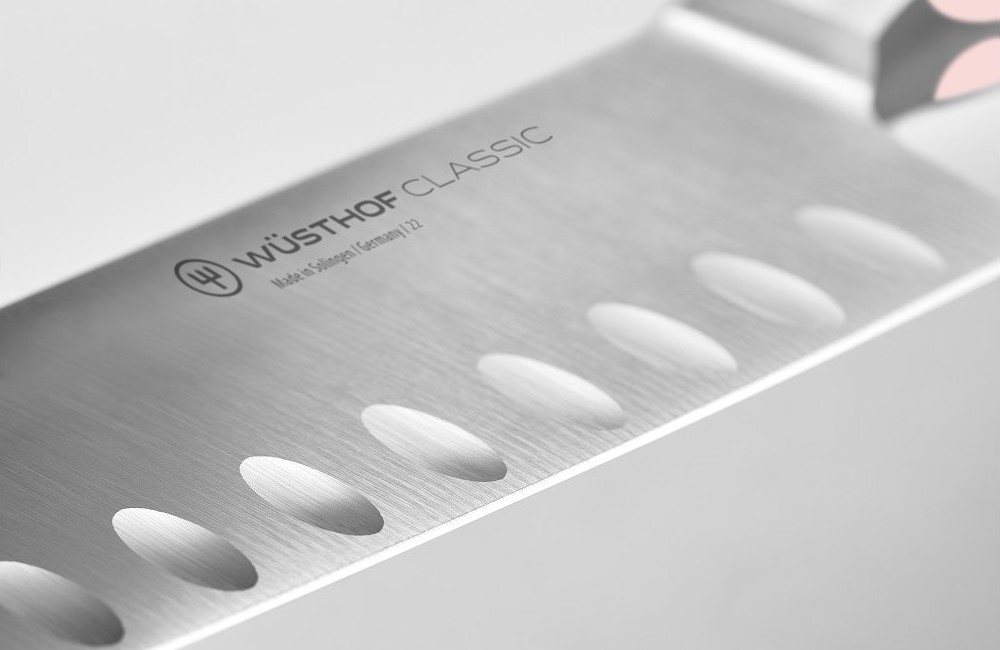 Santoku Messer CLASSIC COLOUR 17 cm, rosa Himalaya-Salz, Wüsthof
