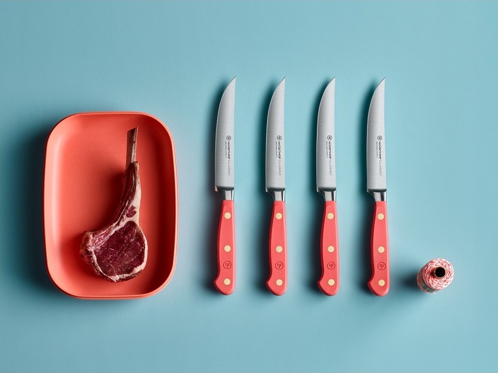 Steakmesser CLASSIC COLOUR, 4er-Set, 12 cm, coral peach, Wüsthof