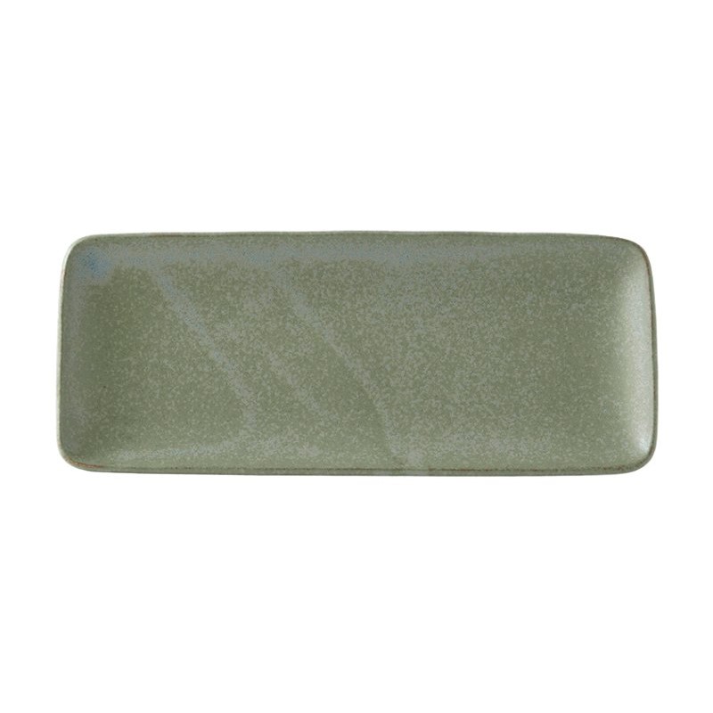 Servierplatte GREEN FADE 29,5 x 12 cm, rechteckig, grün, MIJ
