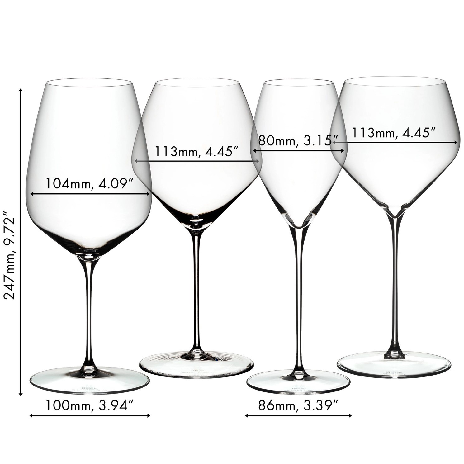 Weinglas TASTING SET VELOCE, 4er-Set, Riedel