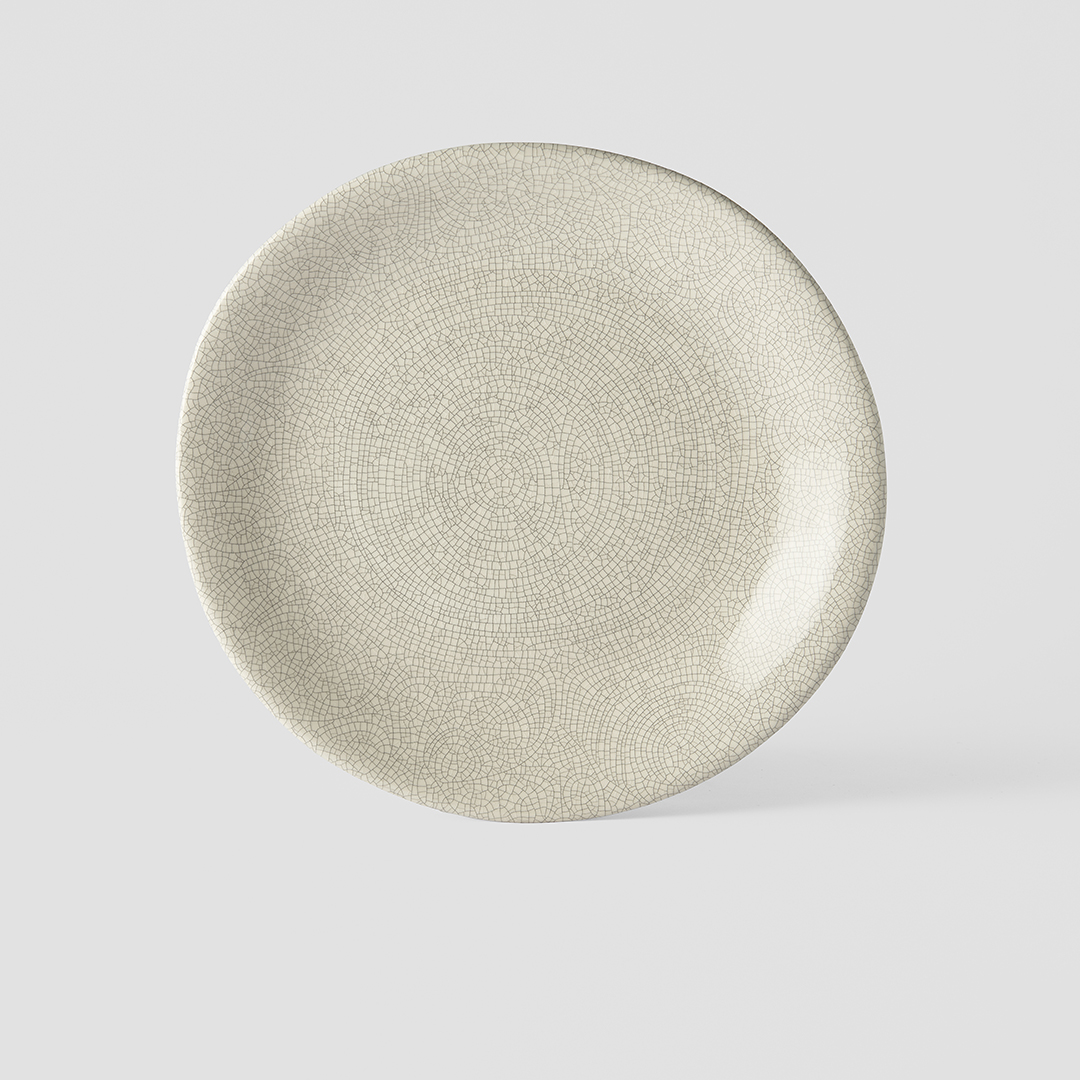 Dessertteller MODERN WHITE & GREY, 24 cm, MIJ