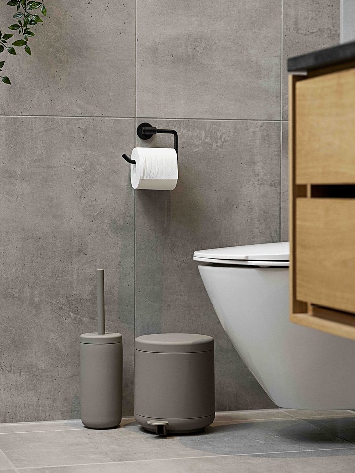 Badezimmer Mülleimer UME 4 l, Taupe, Kunststoff, Zone Dänemark