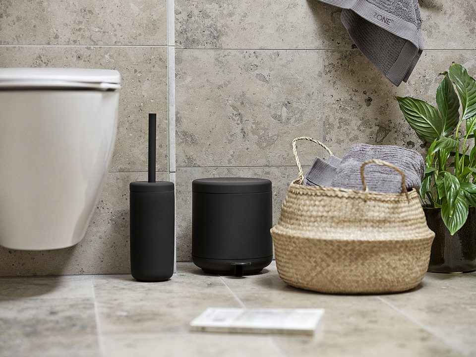 Badezimmer Mülleimer UME 4 l, schwarz, Kunststoff, Zone Dänemark