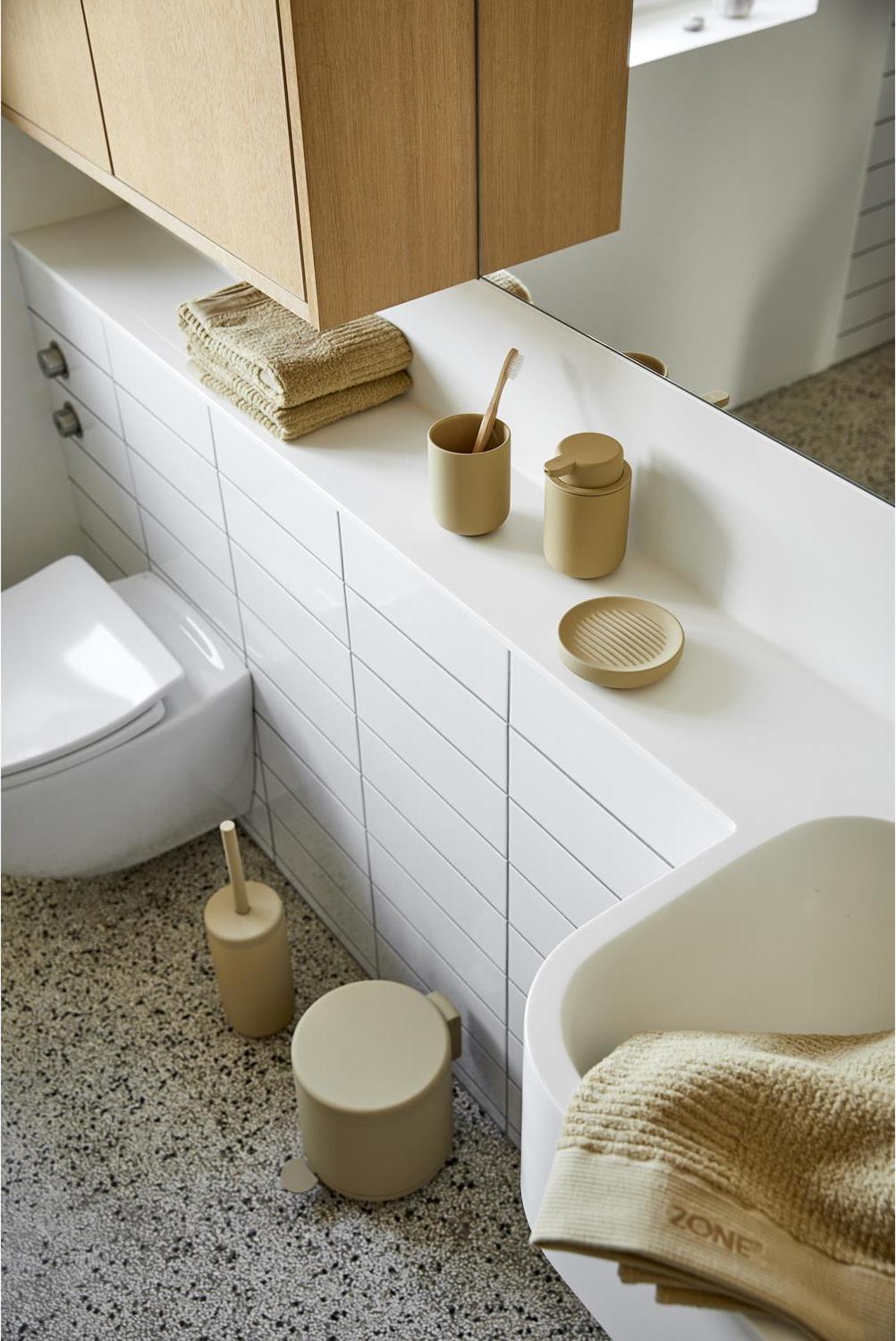Zahnputzbecher UME 10 cm, Taupe, Keramik, Zone Dänemark