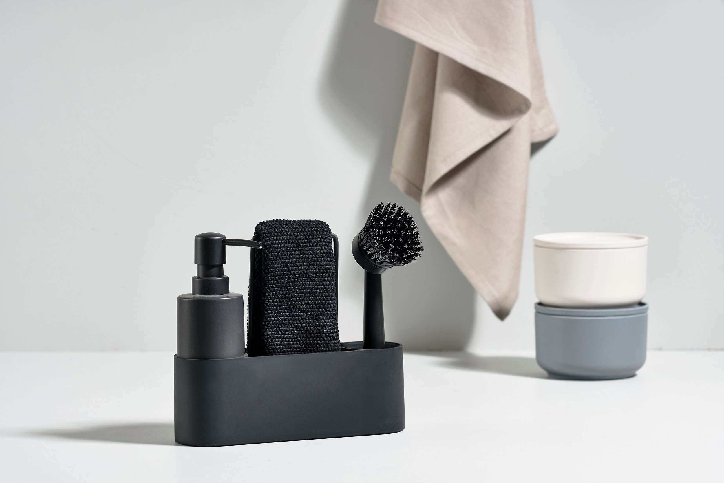 Geschirrspülset SINGLES, 4-teilig, schwarz, Zone Dänemark