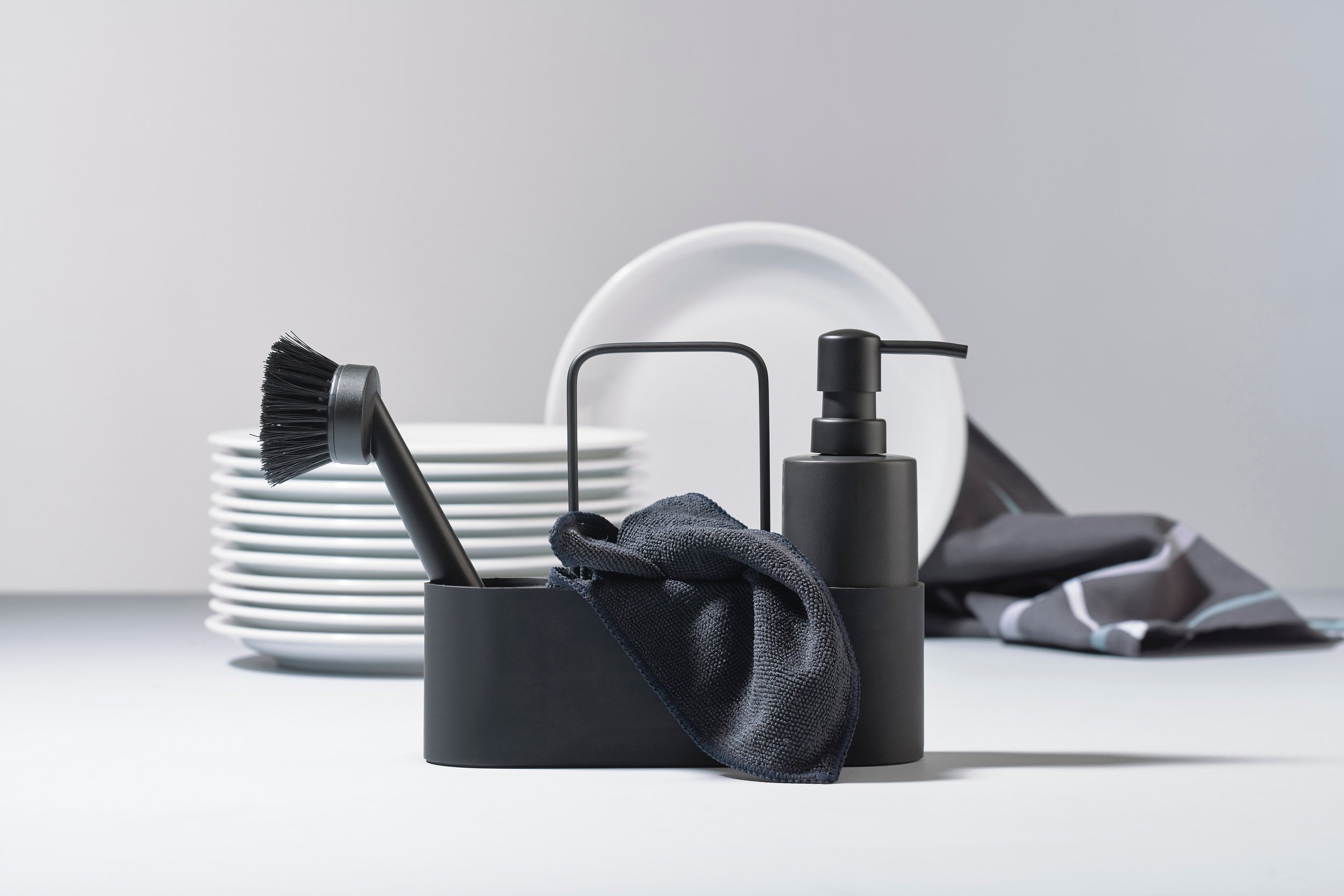 Geschirrspülset SINGLES, 4-teilig, schwarz, Zone Dänemark