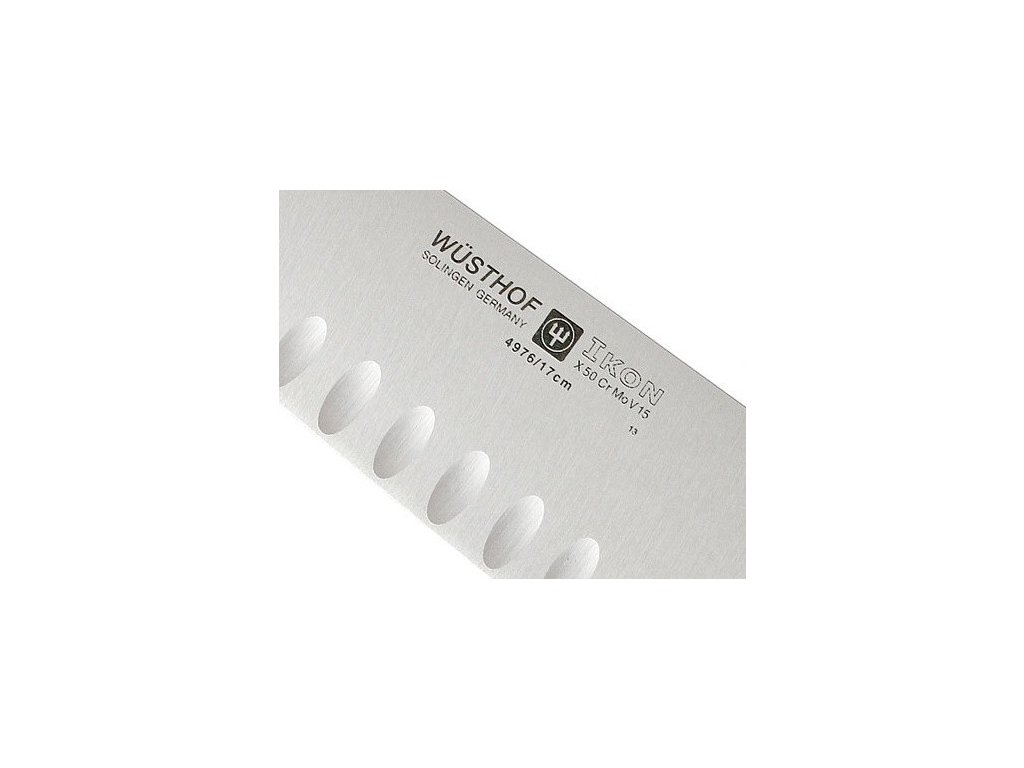 Santoku Messer IKON 17 cm, mit ovalen Rillen, Wüsthof