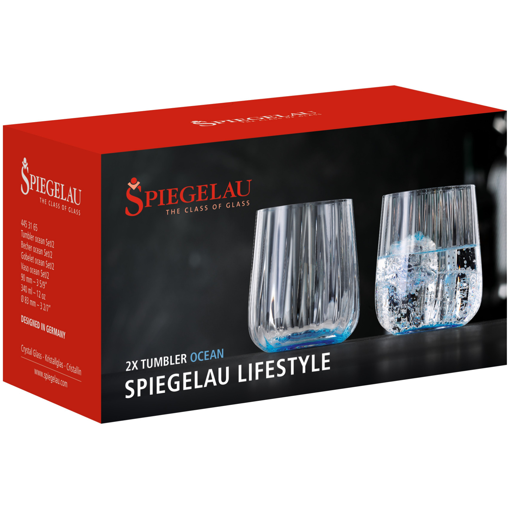 Wassergläser LIFESTYLE, 2er-Set, 340 ml, blau, Spiegelau