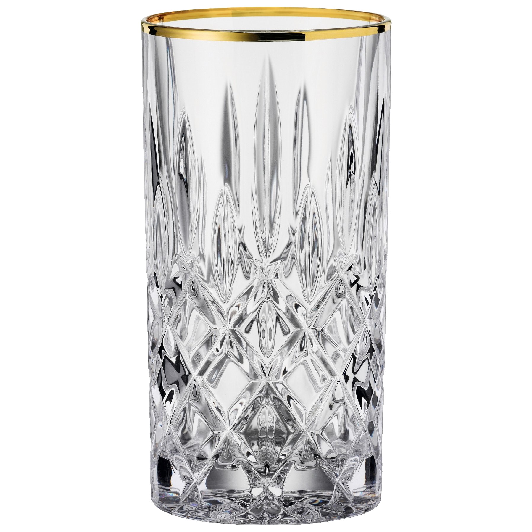 Longdrinkgläser NOBLESSE GOLD, 2er-Set, 395 ml, klar, Nachtmann