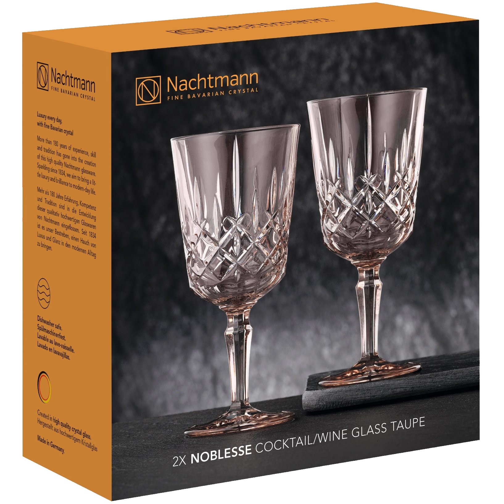 Weingläser NOBLESSE COLORS, 2er-Set, 355 ml, Taupe, Nachtmann