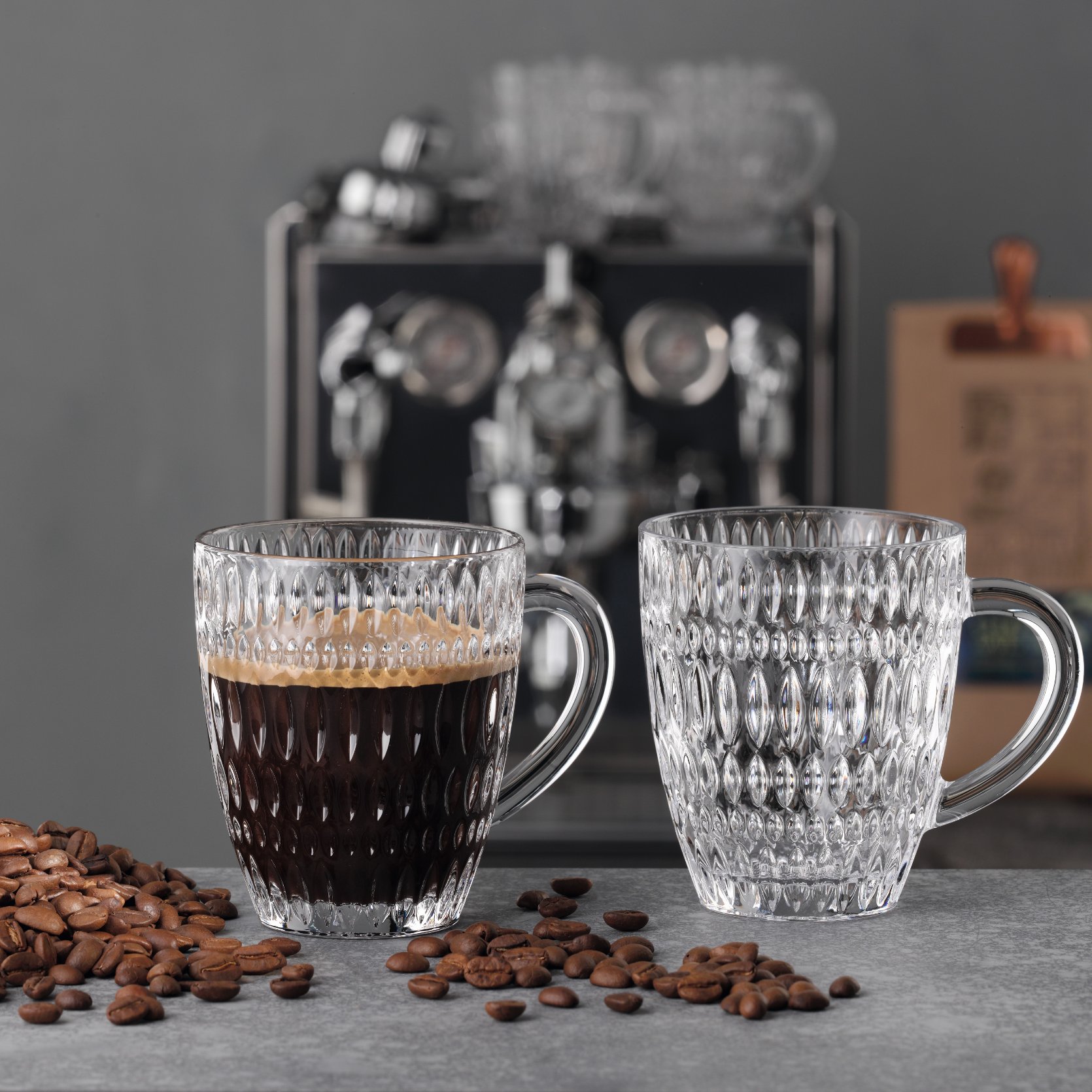 Heißgetränkegläser ETHNO BARISTA, 2er-Set, 392 ml, klar, Nachtmann