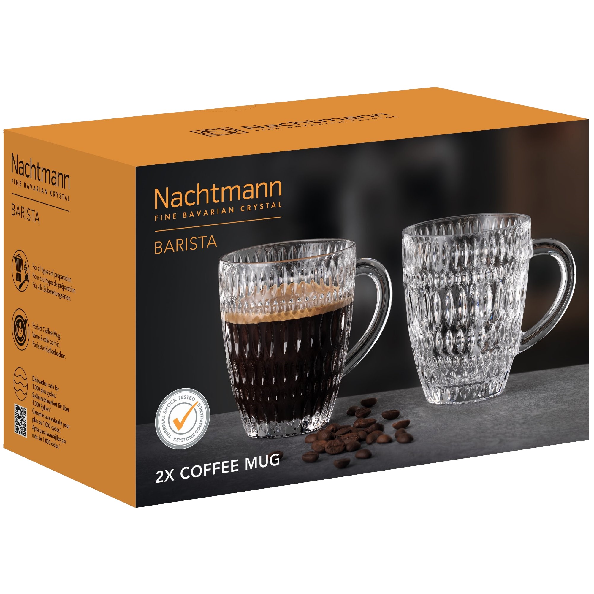 Heißgetränkegläser ETHNO BARISTA, 2er-Set, 392 ml, klar, Nachtmann